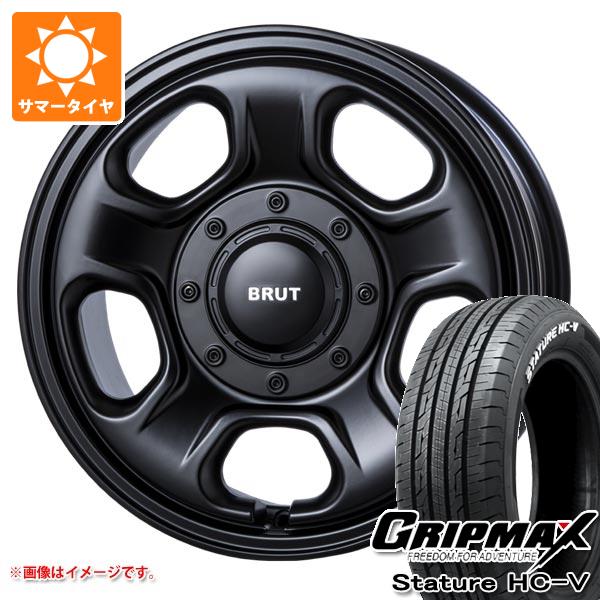 【タイヤ交換対象】T31エクストレイル用 サマータイヤ グリップマックス スタチャー HC-V 215/65R16C 109/107S ホワイトレター ブルート BR-33 6.5-16 タイヤホイール4本セット