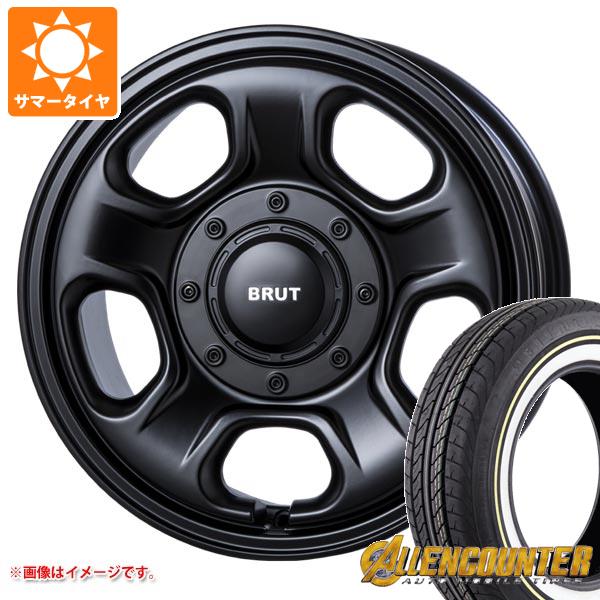 【タイヤ交換対象】T31エクストレイル用 サマータイヤ オーレンカウンター クラシックオーバル 215/65R16C 109/107T ホワイト/イエローリボン ブルート BR-33 6.5-16 タイヤホイール4本セット