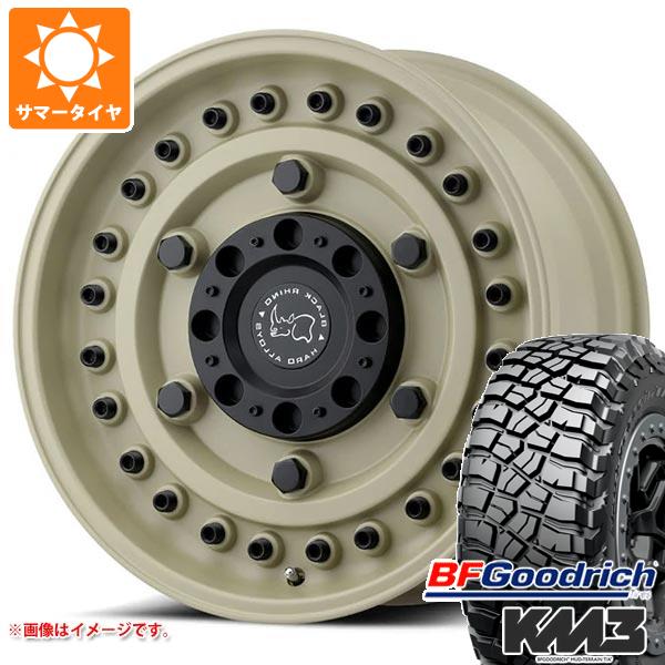 【タイヤ交換対象】5本セット ジープ ラングラー JK/JL系用 サマータイヤ BFグッドリッチ マッドテレーンT/A KM3 33x12.50R17LT 120Q ブラックライノ アーモリー タイヤホイール5本セット|タイヤ1番