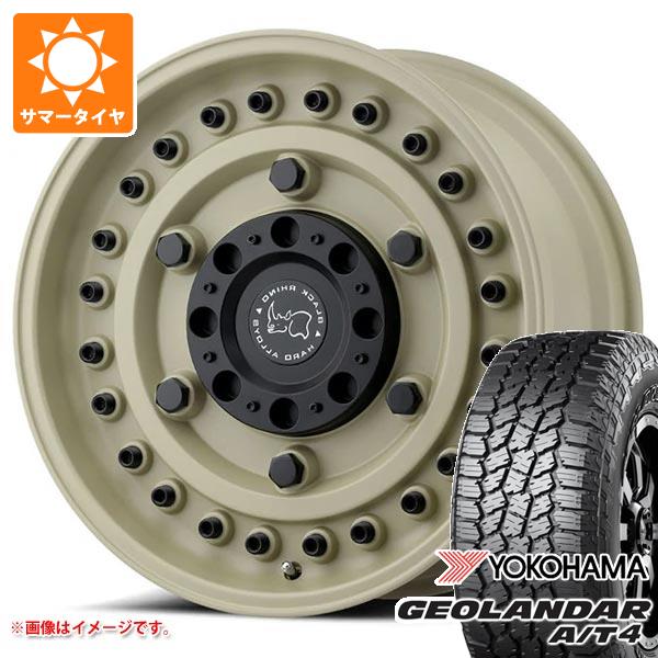 【タイヤ交換対象】5本セット ジープ ラングラー JK/JL系用 サマータイヤ ヨコハマ ジオランダー A/T4 G018 LT285/70R17 121/118S アウトラインホワイトレター ブラックライノ アーモリー タイヤホイール5本セット