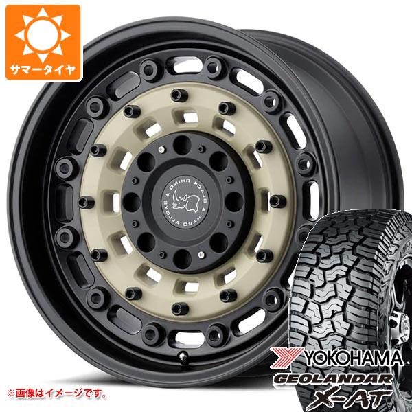 【タイヤ交換対象】5本セット ジープ ラングラー JK/JL系用 サマータイヤ ヨコハマ ジオランダー X-AT G016 35x12.50R17 LT 121Q ブラックレター ブラックライノ アーセナル タイヤホイール5本セット