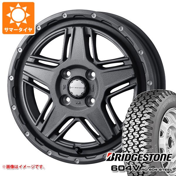 【タイヤ交換対象】サマータイヤ 165R14 8PR ブリヂストン 604V RD-604 スチール (165/80R14 97/95N相当) マッドヴァンス07 4.5-14 タイヤホイール4本セット