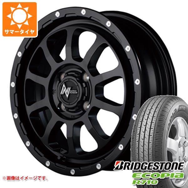 【タイヤ交換対象】ダイハツ ハイゼットトラック S500系用 サマータイヤ ブリヂストン エコピア R710 165/80R14 91/90N (165R14 6PR相当) ナイトロパワー M10 パーシング 4.5-14 タイヤホイール4本セット