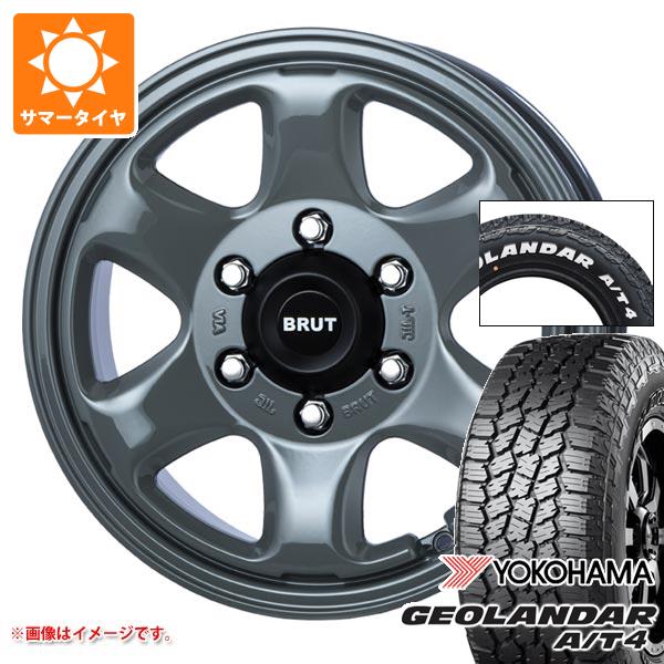 【タイヤ交換対象】トヨタ ハイエース 200系用 2026年製 サマータイヤ ヨコハマ ジオランダー A/T4 G018 215/65R16C 109/107S ホワイトレター ブルート BR-44 6.5-16 タイヤホイール4本セット｜タイヤ１番