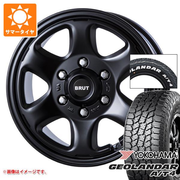 【タイヤ交換対象】トヨタ ハイエース 200系用 2026年製 サマータイヤ ヨコハマ ジオランダー A/T4 G018 215/65R16C 109/107S ホワイトレター ブルート BR-44 6.5-16 タイヤホイール4本セット｜タイヤ１番