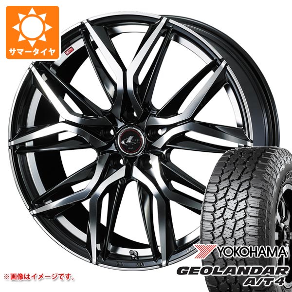 【タイヤ交換対象】サマータイヤ 155/65R14 75H ヨコハマ ジオランダー A/T4 G018 ブラックレター G018A レオニス LM 4.5-14 タイヤホイール4本セット