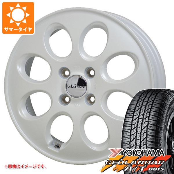 【タイヤ交換対象】ミツビシ デリカミニ B30系用 2026年製 サマータイヤ ヨコハマ ジオランダー A/T G015 165/60R15 77H ブラックレター ララパーム オーバル 4.5-15 タイヤホイール4本セット