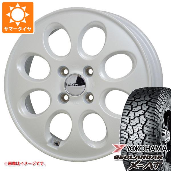 【タイヤ交換対象】エブリイワゴン DA17W用 サマータイヤ ヨコハマ ジオランダー X-AT G016 145R14C 85/83Q ブラックレター G016A ララパーム オーバル 4.5-14 タイヤホイール4本セット