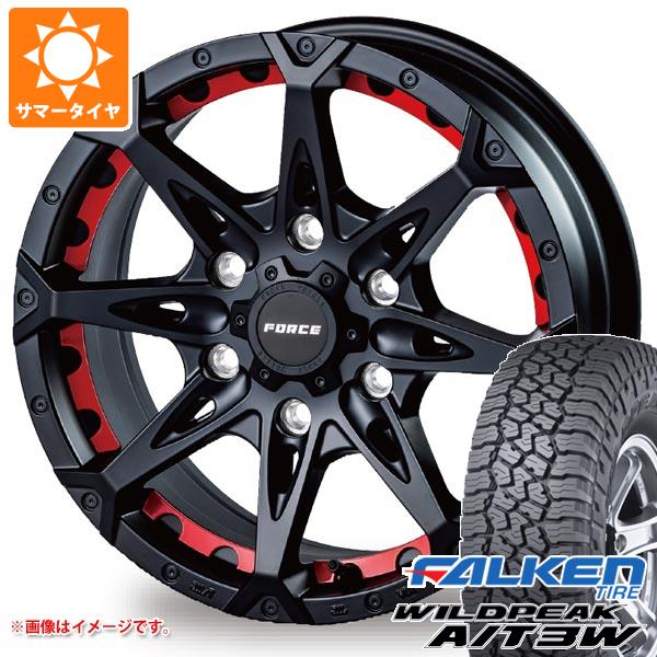 【タイヤ交換対象】ランドクルーザー プラド 150系用 サマータイヤ ファルケン ワイルドピーク A/T3W LT285/70R17 116Q フォース デナリ 8.0-17 タイヤホイール4本セット
