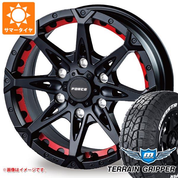 【タイヤ交換対象】5本セット FJクルーザー 10系用 サマータイヤ モンスタ テレーングリッパー LT285/70R17 121/118R ホワイトレター フォース デナリ 8.0-17 タイヤホイール5本セット