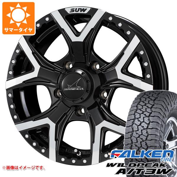 【タイヤ交換対象】ジムニー JB64W用 サマータイヤ ファルケン ワイルドピーク A/T3W LT225/75R16 115/112Q クライメイト フォルテ 5.5-16 タイヤホイール4本セット