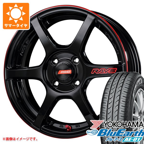 2026年製 サマータイヤ 165/60R15 77H ヨコハマ ブルーアース AE-01 レイズ グラムライツ 57C6 タイムアタックエディション 5.0-15 タイヤホイール4本セット｜タイヤ１番