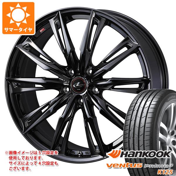 【タイヤ交換対象】サマータイヤ 165/45R16 74V XL ハンコック ベンタス プライム3 K125 レオニス GX 5.0-16 タイヤホイール4本セット