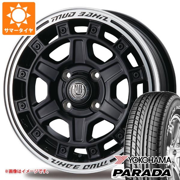 【タイヤ交換対象】スズキ キャリイ DA16T用 サマータイヤ 2026年製 ヨコハマ パラダ PA03 165/55R14C 95/93N ブラックレター インターミラノ マッドバーン XR-710C 5.0-14 タイヤホイール4本セット
