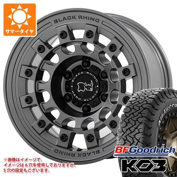 【タイヤ交換対象】サマータイヤ 265/70R17 118/115S BFグッドリッチ オールテレーンT/A KO3 ホワイトレター ブラックライノ フジ 8.0-17 タイヤホイール4本セット