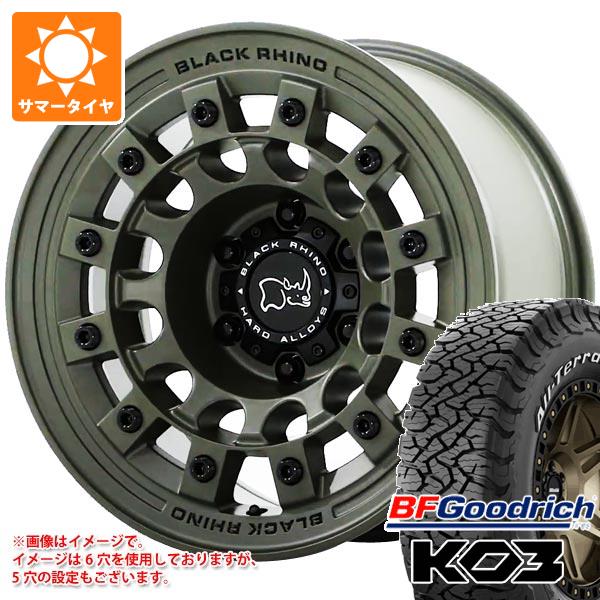 【タイヤ交換対象】サマータイヤ 265/70R17 118/115S BFグッドリッチ オールテレーンT/A KO3 ホワイトレター ブラックライノ フジ 8.0-17 タイヤホイール4本セット