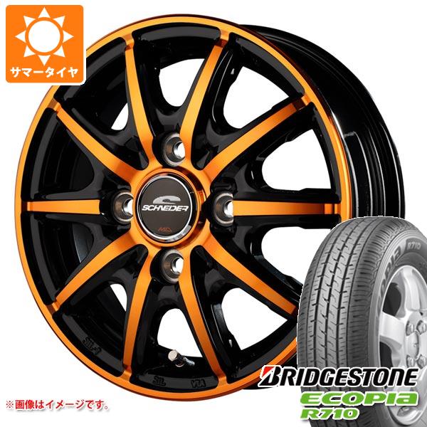 【タイヤ交換対象】スズキ キャリイ DA16T用 サマータイヤ ブリヂストン エコピア R710 145/80R12 86/84N (145R12 8PR相当) MIDホイールズ RX10-K 3.5-12 タイヤホイール4本セット|タイヤ1番