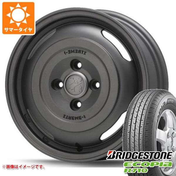 【タイヤ交換対象】エブリイバン DA17V用 サマータイヤ ブリヂストン エコピア R710 165/80R14 91/90N (165R14 6PR相当) MLJ エクストリームJ ジャーニー 4.5-14 タイヤホイール4本セット