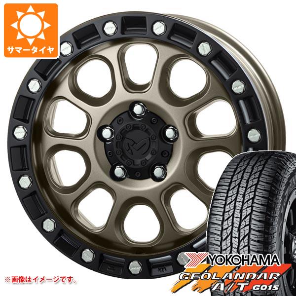 【タイヤ交換対象】サマータイヤ 225/60R17 99T ヨコハマ ジオランダー A/T G015 アウトラインホワイトレター MKW M204 8.0-17 タイヤホイール4本セット