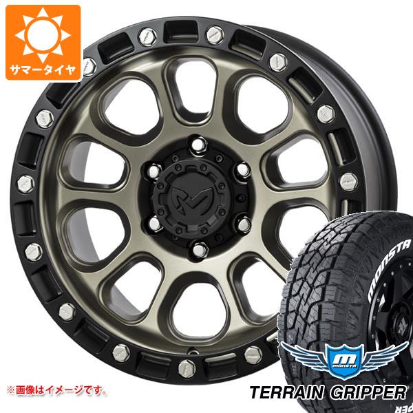 【タイヤ交換対象】ランドクルーザー プラド 150系用 サマータイヤ モンスタ テレーングリッパー LT285/70R17 121/118R ホワイトレター MKW M204 8.0-17 タイヤホイール4本セット