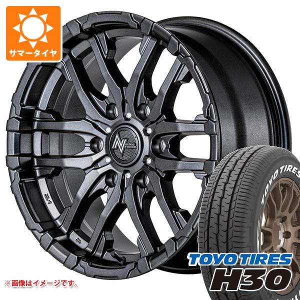 【タイヤ交換対象】トヨタ ハイエース 200系用 サマータイヤ トーヨー H30 195/80R15 107/105N ホワイトレター ナイトロパワー M26 クロスファング 6.0-15 タイヤホイール4本セット