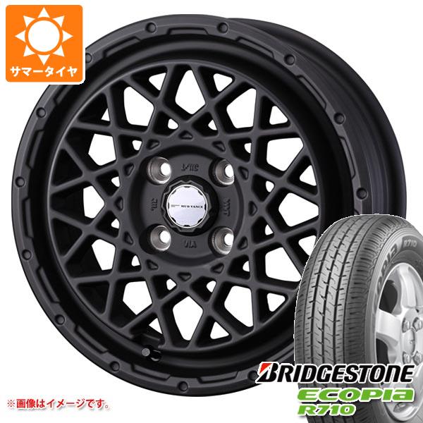 【タイヤ交換対象】ハスラー用 サマータイヤ ブリヂストン エコピア R710 165/80R14 97/95N (165R14 8PR相当) マッドヴァンス09 4.5-14 タイヤホイール4本セット