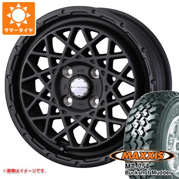【タイヤ交換対象】サマータイヤ 195R14 106/104R 8PR マキシス MT-754 バックショットマッダー アウトラインホワイトレター マッドヴァンス09 4.5-14 タイヤホイール4本セット