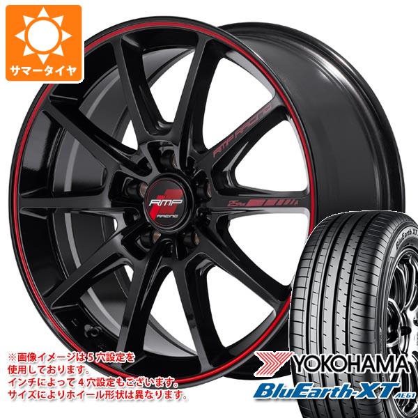 【タイヤ交換対象】サマータイヤ 225/50R18 95V ヨコハマ ブルーアースXT AE61 MID レーシング R25 プラス 7.5-18 タイヤホイール4本セット