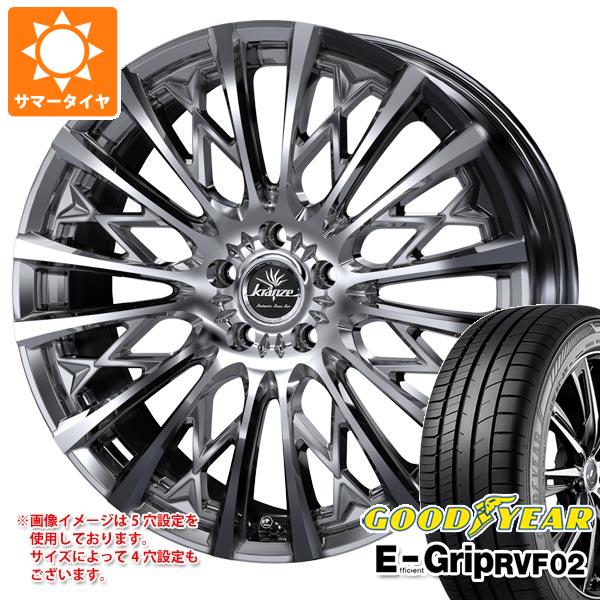 【タイヤ交換対象】サマータイヤ 185/55R16 83V グッドイヤー エフィシエントグリップ RVF02 クレンツェ シュリット 855エボ 6.0-16 タイヤホイール4本セット|タイヤ1番