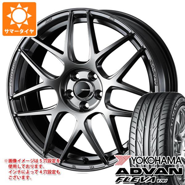 【タイヤ交換対象】サマータイヤ 195/40R17 81W XL ヨコハマ アドバン フレバ V701 ウェッズスポーツ SA-27R 6.5-17 タイヤホイール4本セット