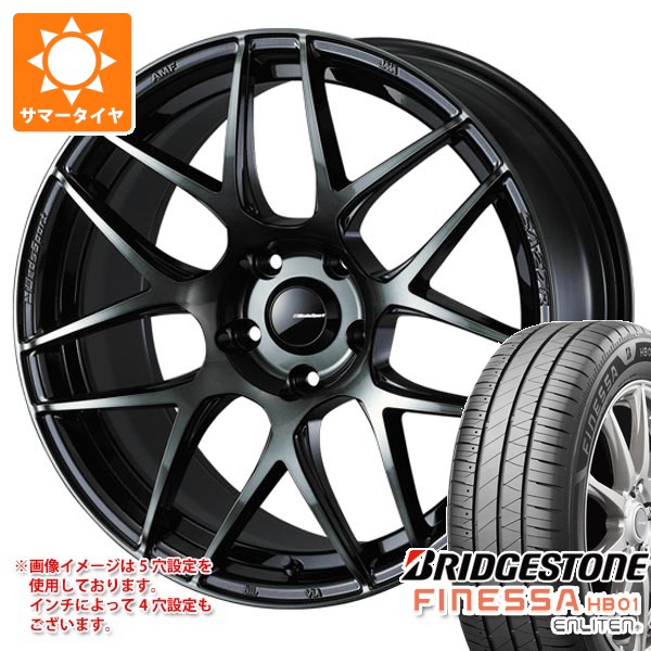 【タイヤ交換対象】サマータイヤ 235/40R18 95W XL ブリヂストン フィネッサ HB01 ウェッズスポーツ SA-27R 8.5-18 タイヤホイール4本セット