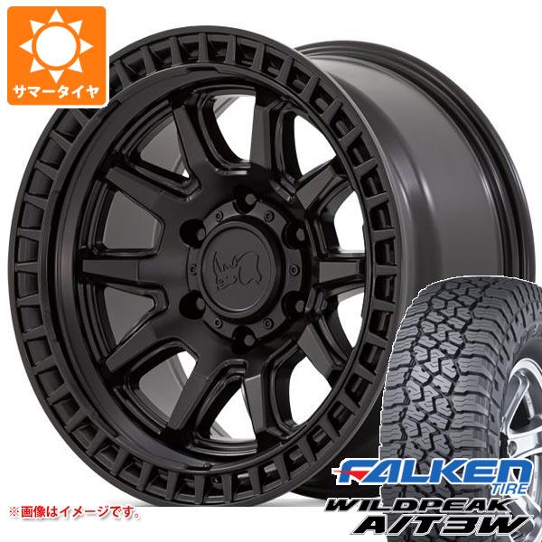 【タイヤ交換対象】ジープ ラングラー JK/JL系用 サマータイヤ ファルケン ワイルドピーク A/T3W 35x12.50R17 121Q ブラックライノ キャリコ タイヤホイール4本セット