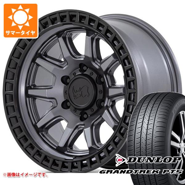 【タイヤ交換対象】ジープ ラングラー JK/JL系用 サマータイヤ ダンロップ グラントレック PT5 265/70R17 115S ブラックライノ キャリコ タイヤホイール4本セット