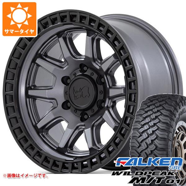 【タイヤ交換対象】5本セット ジープ ラングラー JK/JL系用 サマータイヤ ファルケン ワイルドピーク M/T01 35x12.50R17 121Q ブラックライノ キャリコ タイヤホイール5本セット