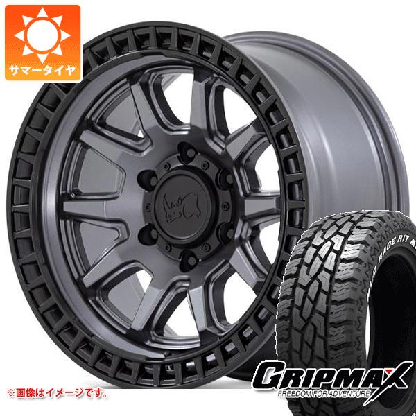 【タイヤ交換対象】5本セット ジープ ラングラー JK/JL系用 サマータイヤ グリップマックス マッドレイジ R/T MAX LT275/70R17 121/118Q ホワイトレター ブラックライノ キャリコタイヤホイール5本セット