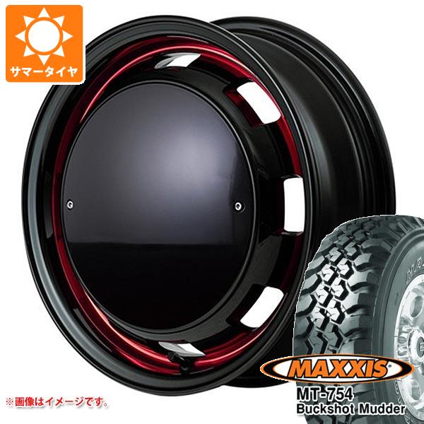 【タイヤ交換対象】2026年製 サマータイヤ 195R14 106/104R 8PR マキシス MT-754 バックショットマッダー アウトラインホワイトレター ガルシア シスコ ポップ 4.5-14 タイヤホイール4本セット
