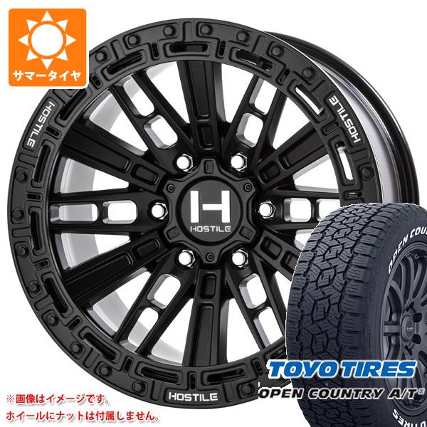 【タイヤ交換対象】トヨタ ハイラックス 120系用 サマータイヤ トーヨー オープンカントリー A/T3 265/65R17 112H ホワイトレター ホスタイル H129 モハベ 9.0-17 タイヤホイール4本セット
