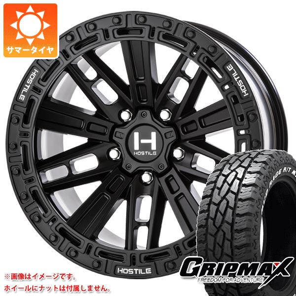 【タイヤ交換対象】ジープ ラングラー JK/JL系用 サマータイヤ グリップマックス マッドレイジ R/T MAX LT275/70R17 121/118Q ホワイトレター HOSTILE H129 モハベ タイヤホイール4本セット