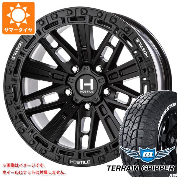 【タイヤ交換対象】ジープ ラングラー JK/JL系用 サマータイヤ モンスタ テレーングリッパー LT285/70R17 121/118R ホワイトレター HOSTILE H129 モハベ タイヤホイール4本セット