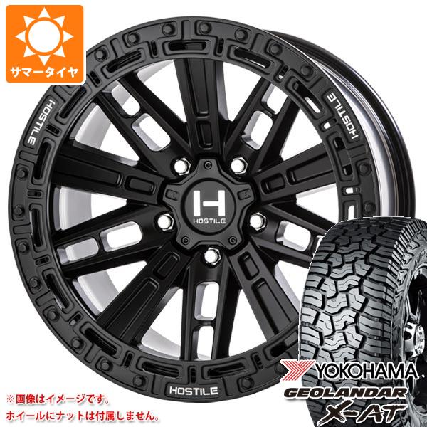 【タイヤ交換対象】ジープ ラングラー JK/JL系用 サマータイヤ ヨコハマ ジオランダー X-AT G016 LT275/70R17 114/110R ブラックレター HOSTILE H129 モハベ タイヤホイール4本セット