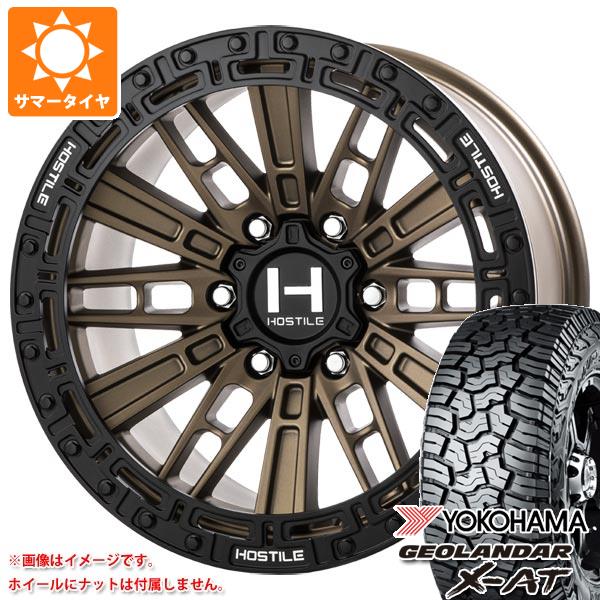 【タイヤ交換対象】ランドクルーザー プラド 150系用 サマータイヤ ヨコハマ ジオランダー X-AT G016 265/70R17 115T ブラックレター HOSTILE H129 モハベ 9.0-17 タイヤホイール4本セット