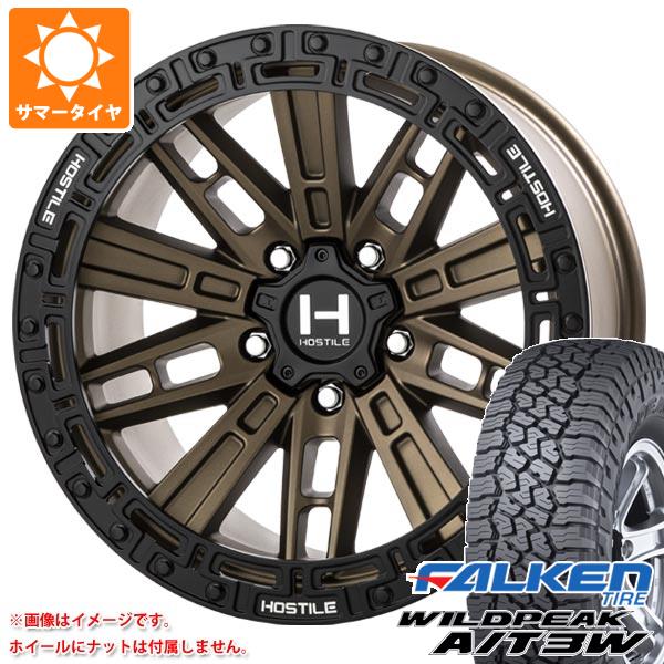 【タイヤ交換対象】ジープ ラングラー JK/JL系用 サマータイヤ ファルケン ワイルドピーク A/T3W LT265/70R17 121/118R HOSTILE H129 モハベ タイヤホイール4本セット｜タイヤ１番