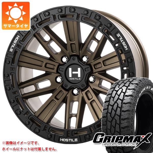 【タイヤ交換対象】ジープ ラングラー JK/JL系用 サマータイヤ グリップマックス マッドレイジ R/T MAX LT275/70R17 121/118Q ホワイトレター HOSTILE H129 モハベ タイヤホイール4本セット