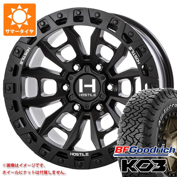 【タイヤ交換対象】FJクルーザー 10系用 サマータイヤ BFグッドリッチ オールテレーンT/A KO3 LT285/70R17 121/118S ホワイトレター ホスタイル H130 クランドン 9.0-17 タイヤホイール4本セット