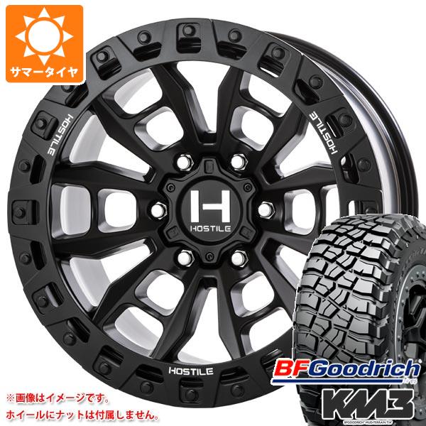 【タイヤ交換対象】ランドクルーザー プラド 150系用 サマータイヤ BFグッドリッチ マッドテレーンT/A KM3 LT265/65R17 120/117Q HOSTILE H130 クランドン 9.0-17 タイヤホイール4本セット
