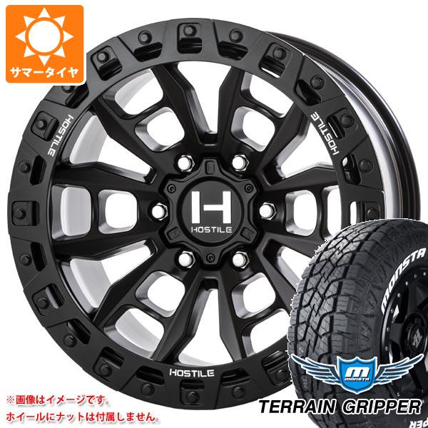 【タイヤ交換対象】FJクルーザー 10系用 サマータイヤ モンスタ テレーングリッパー LT285/70R17 121/118R ホワイトレター HOSTILE H130 クランドン 9.0-17 タイヤホイール4本セット