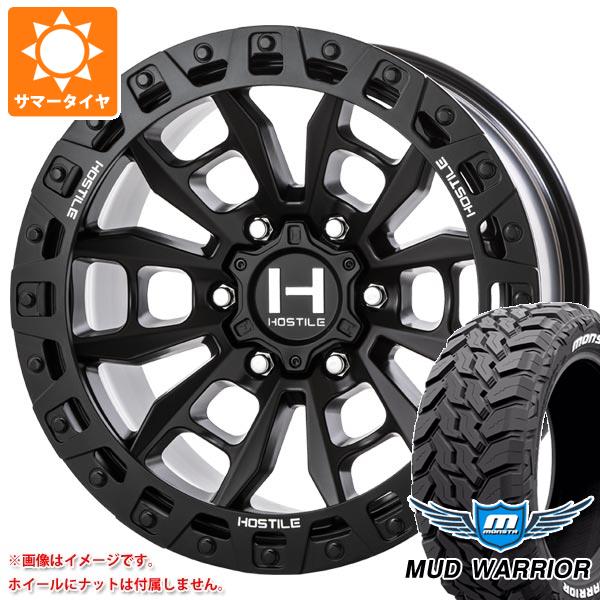 【タイヤ交換対象】ハイラックス 120系用 サマータイヤ モンスタ マッドウォーリアー LT265/65R17 120/117Q ホワイトレター HOSTILE H130 クランドン 9.0-17 タイヤホイール4本セット｜タイヤ１番