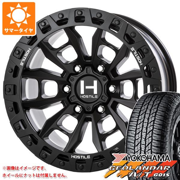 【タイヤ交換対象】ランドクルーザー プラド 150系用 サマータイヤ ヨコハマ ジオランダー A/T G015 P285/70R17 117T アウトラインホワイトレター HOSTILE H130 クランドン 9.0-17 タイヤホイール4本セット|タイヤ1番