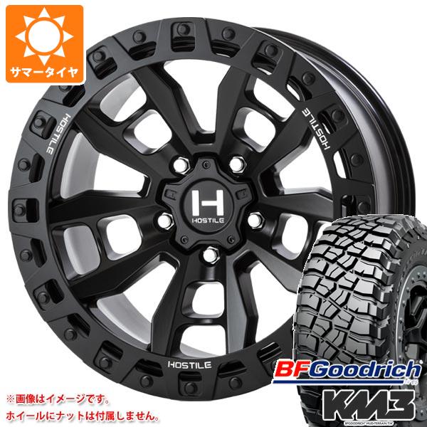 【タイヤ交換対象】ジープ ラングラー JK/JL系用 サマータイヤ BFグッドリッチ マッドテレーンT/A KM3 33x12.50R17LT 120Q HOSTILE H130 クランドン タイヤホイール4本セット｜タイヤ１番