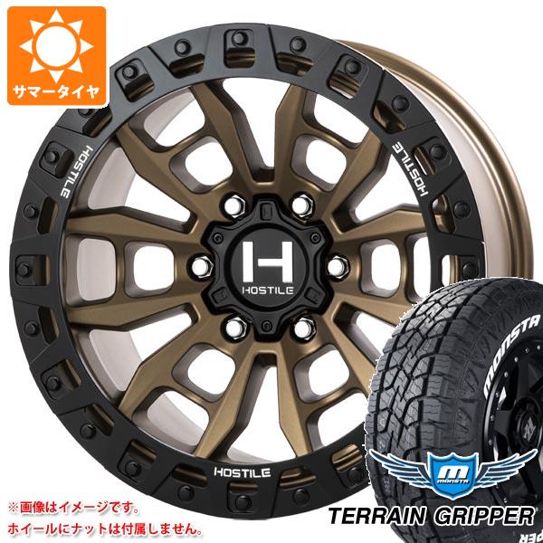 【タイヤ交換対象】FJクルーザー 10系用 サマータイヤ モンスタ テレーングリッパー LT285/70R17 121/118R ホワイトレター HOSTILE H130 クランドン 9.0-17 タイヤホイール4本セット